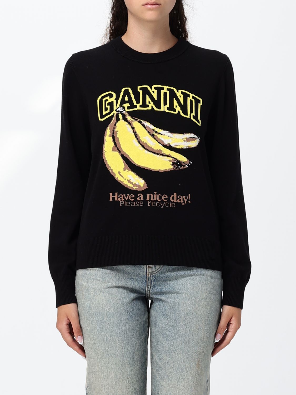 Sweatshirt Woman color Black