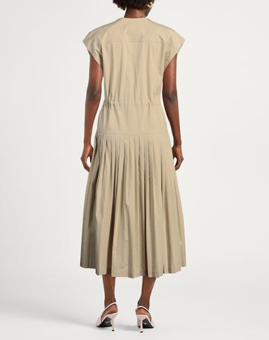 Woman Midi dress Beige Size 2 Cotton, Elastane
