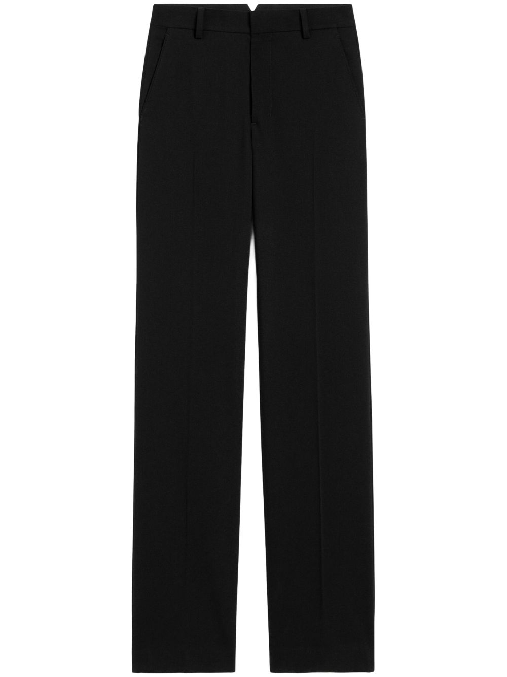 Creased straight trousers - Black