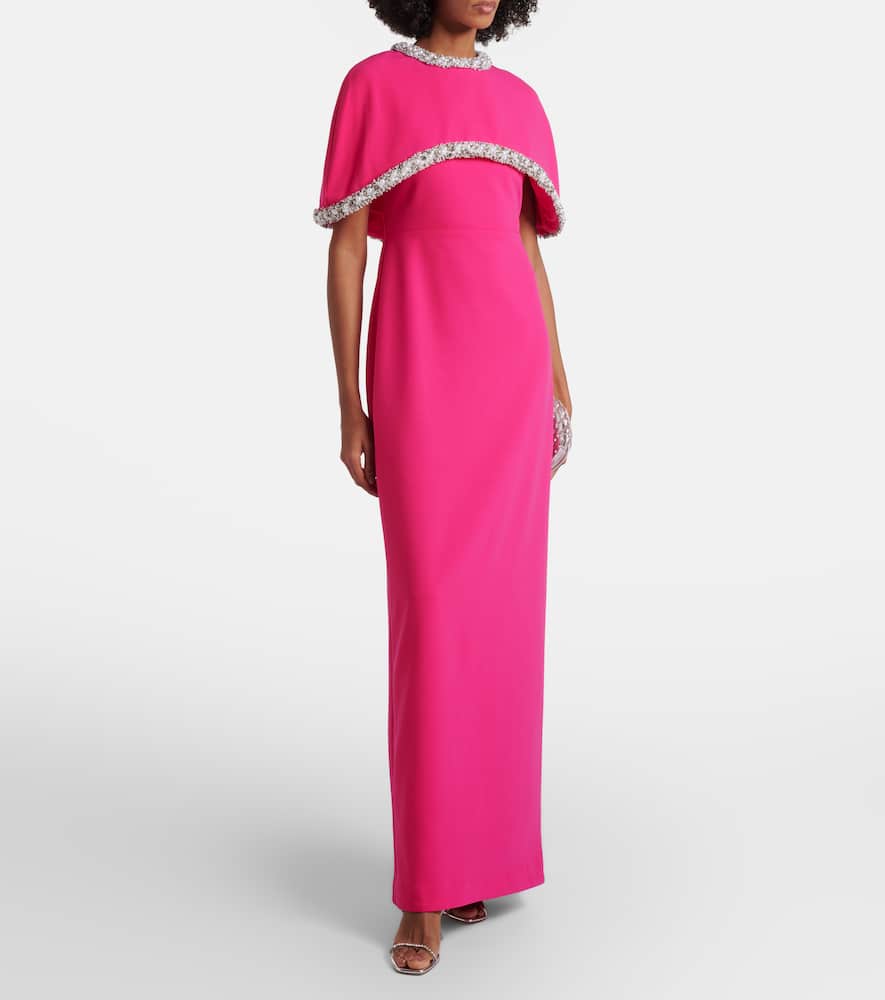 Briella embellished crêpe gown