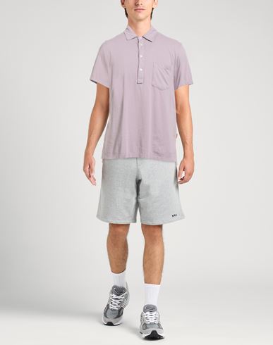 Man Polo shirt Lilac Size L Cotton