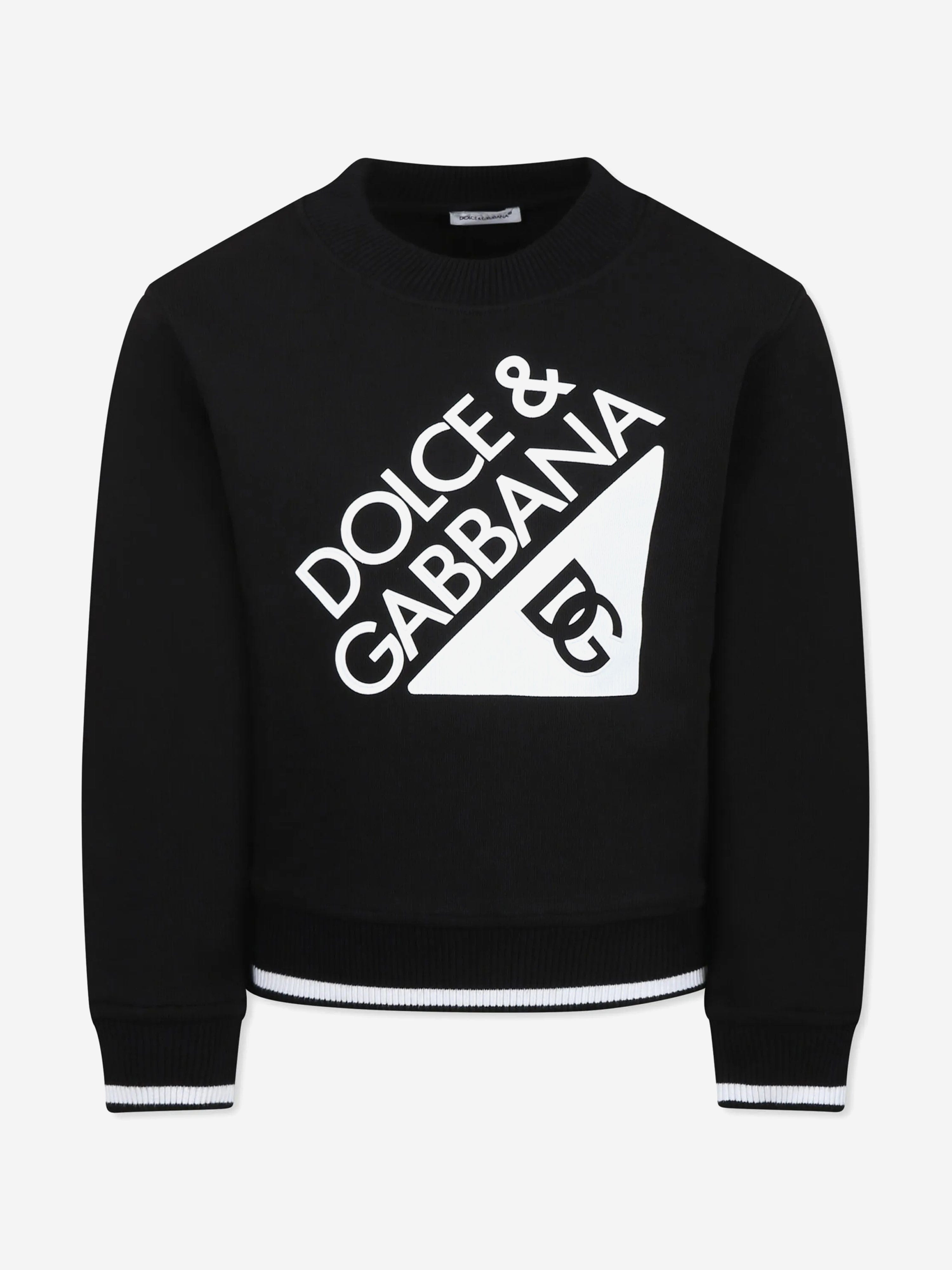 Dolce & Gabbana Boys Logo Sweatshirt in Black 10 Yrs