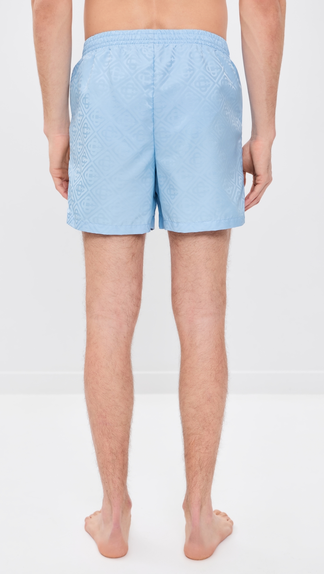 Monogram Jacquard Swim Shorts Blue
