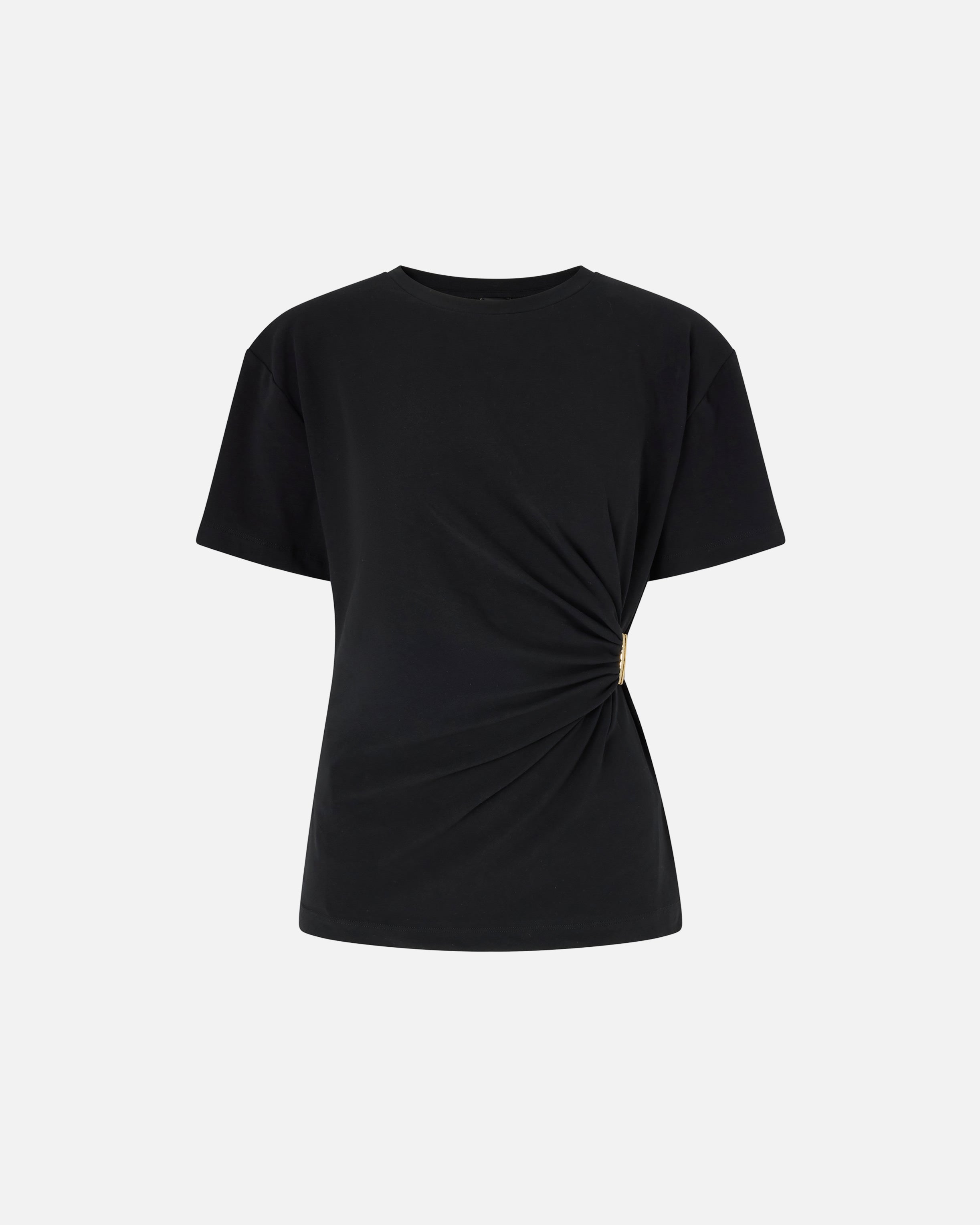 Pinko - mary t shirt gold tone detail ruched