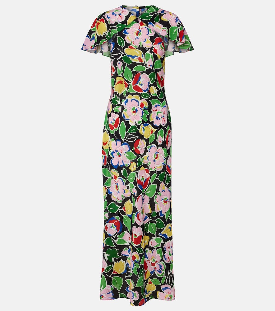 Jeannie floral silk maxi dress