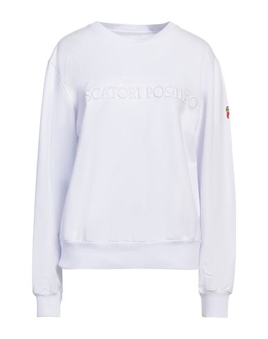 Woman Sweatshirt White Size XL Cotton, Elastane