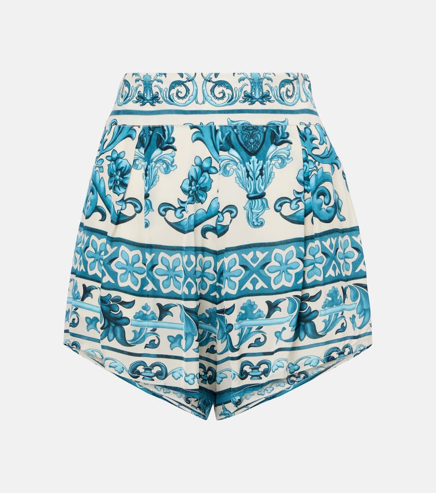 Printed high-rise shorts