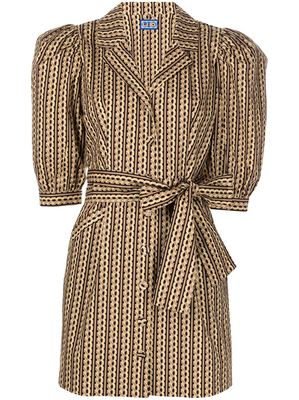 Casitas sloth-print dress - Brown