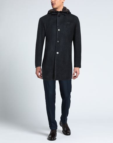 Man Coat Navy Size 3XL Wool, Polyamide, Acrylic, Polyester, Mohair wool