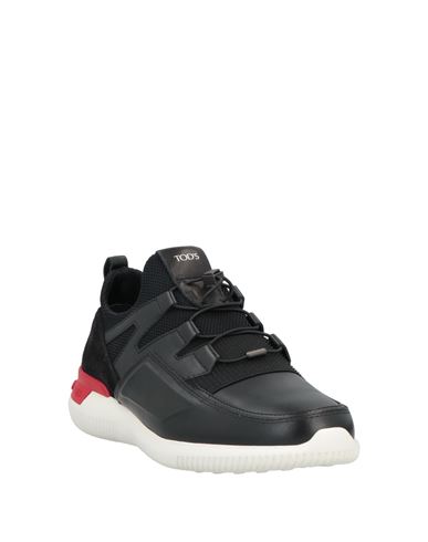 Tod's No_code Man Sneakers Black Size 12 Calfskin, Textile fibers