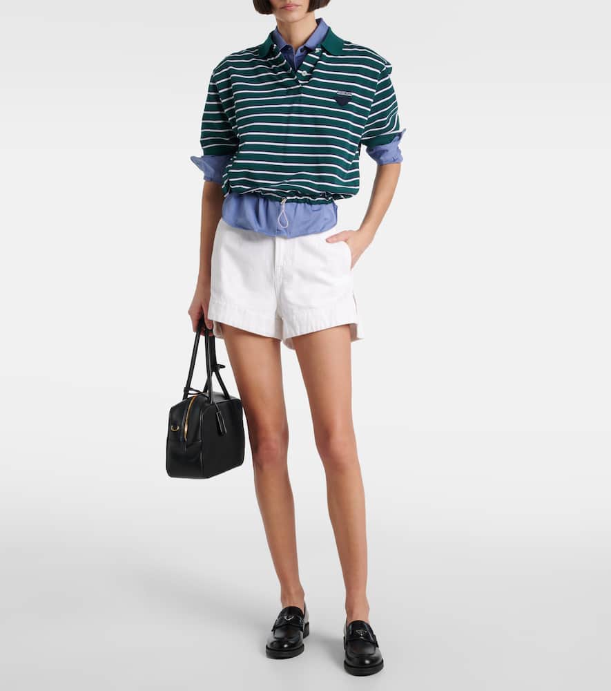 7 For All Mankind High-rise denim shorts