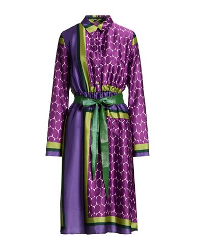 Woman Midi dress Purple Size M Polyester