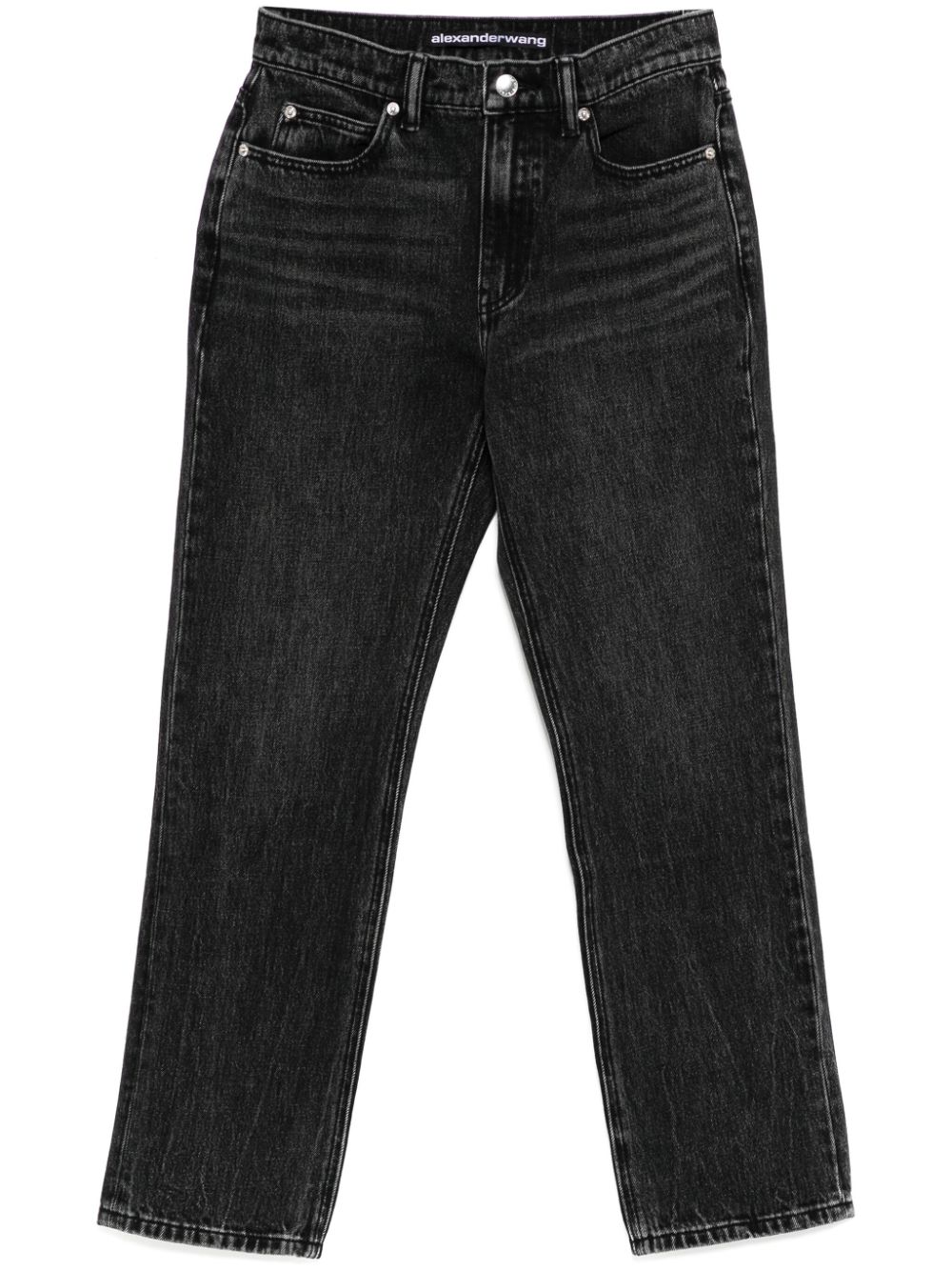 Stovepipe high-rise jeans - Black