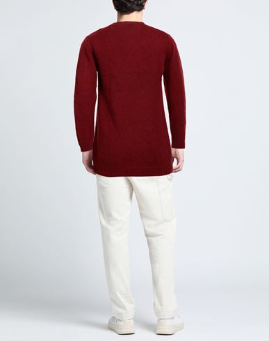 Irish Crone Man Sweater Brick Size S Alpaca wool, Polyamide, Wool