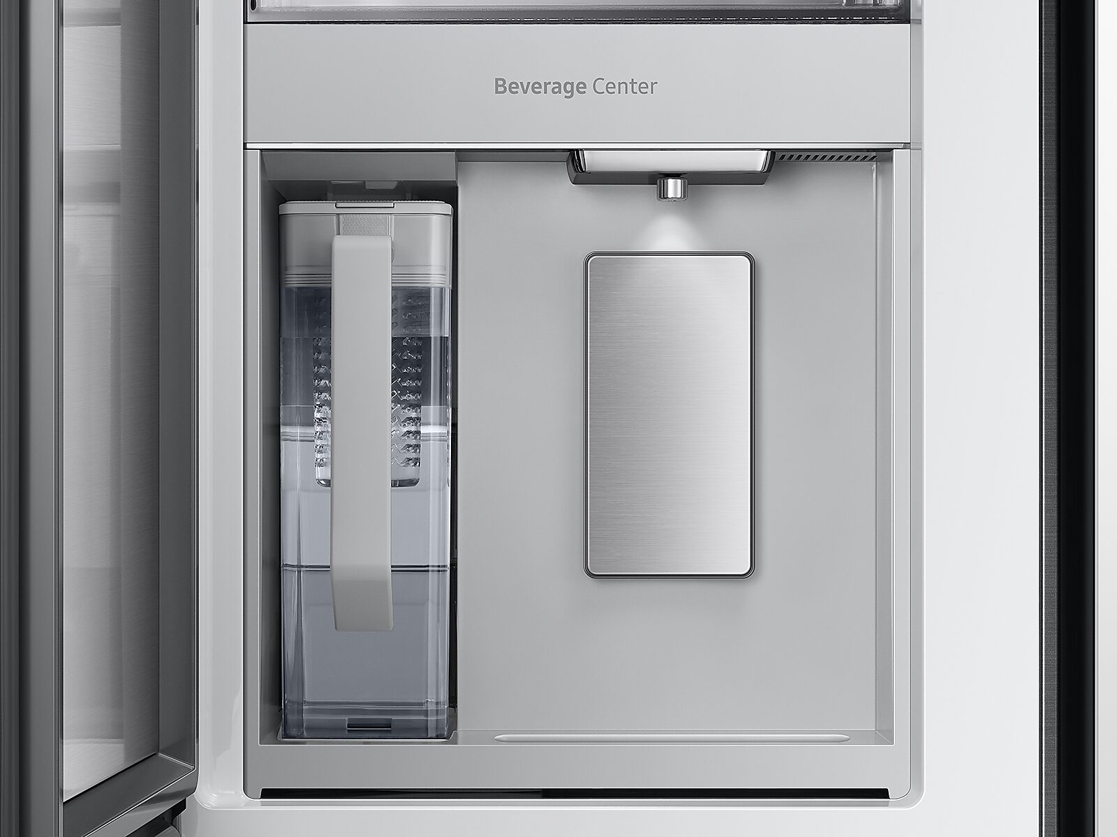Bespoke 4-Door French Door Refrigerator (29 cu. ft.) with Beverage Center™ in White Glass (RF29BB860012AA)