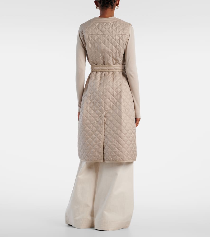 Lauren belted quilted vest