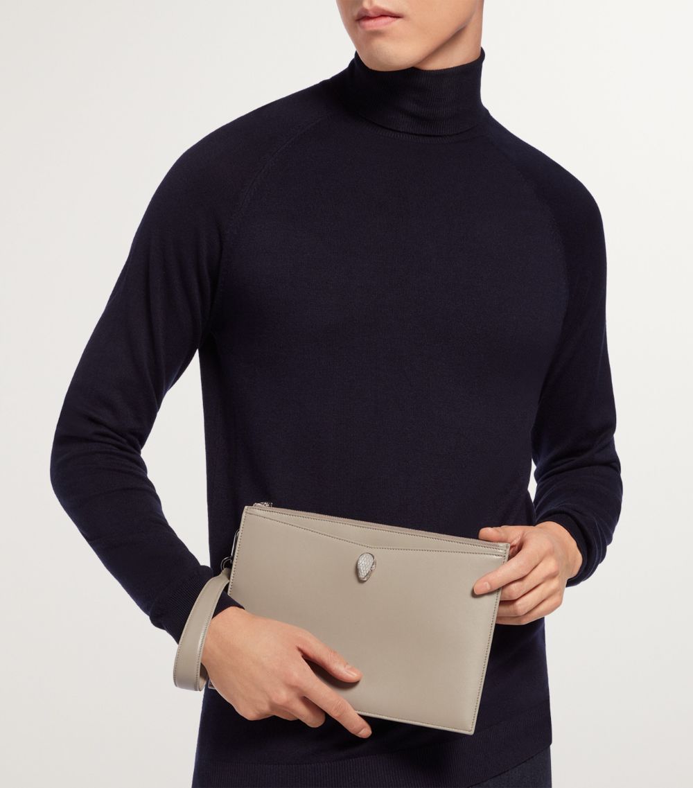 Leather Serpenti Forever Pouch