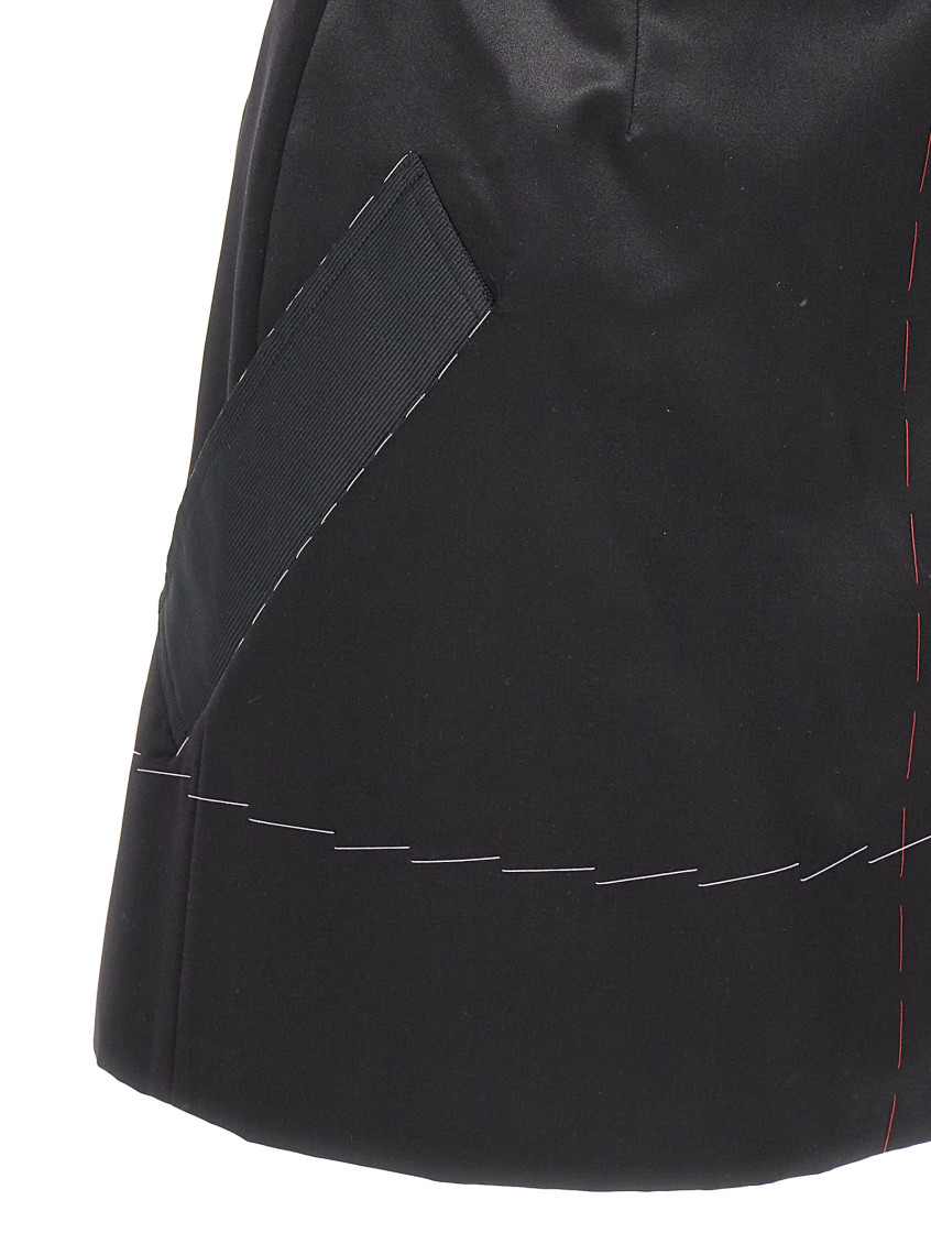Contrast Stitching Corset Dress