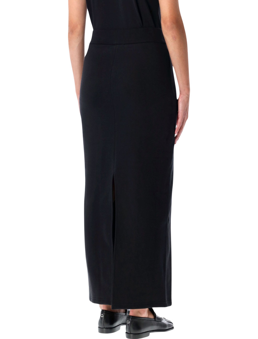 Black Cotton Jogging Skirt