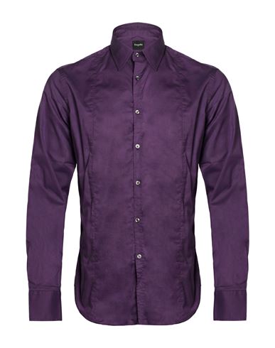 Man Shirt Purple Size XL Cotton, Elastane