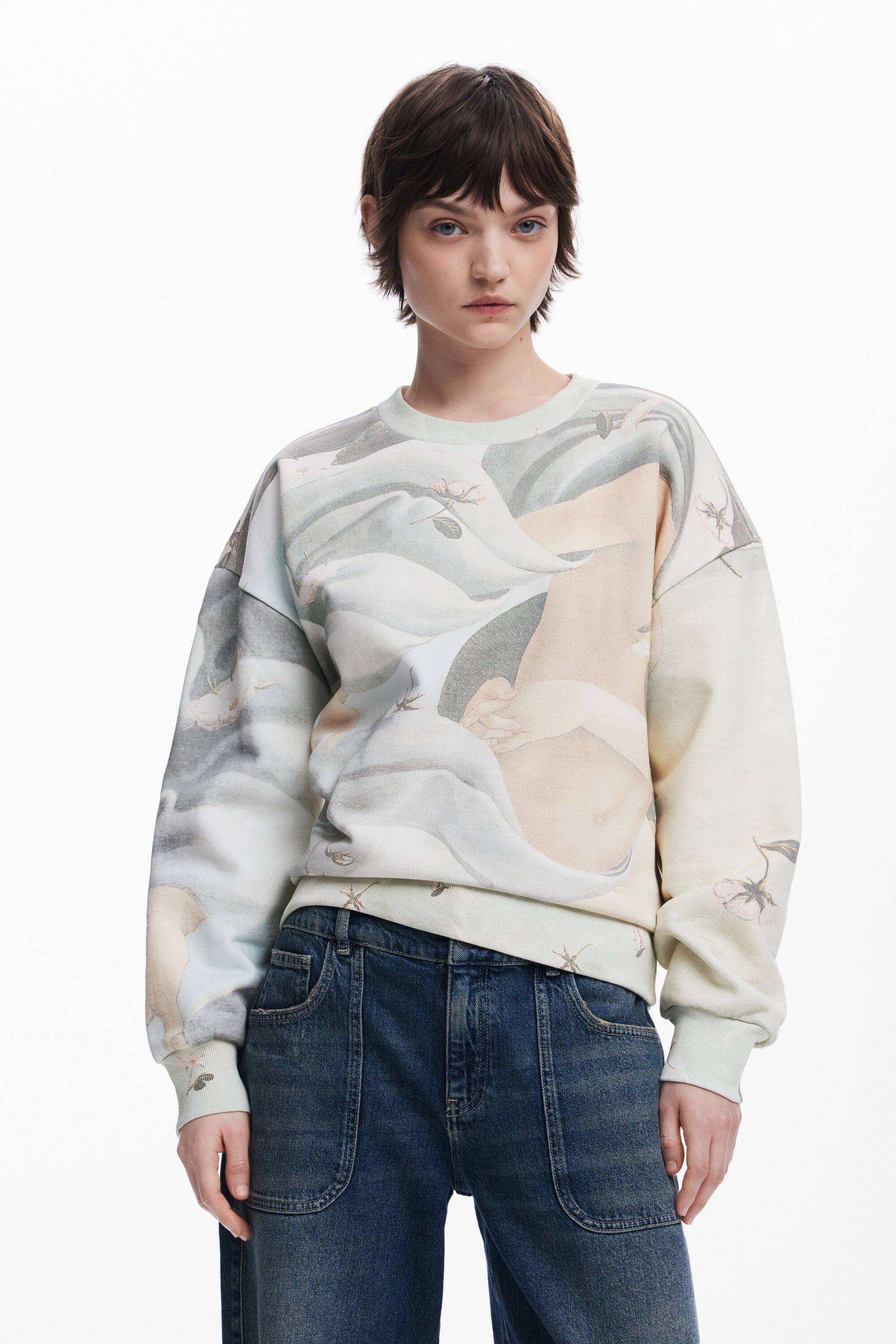 Arty print sweatshirt