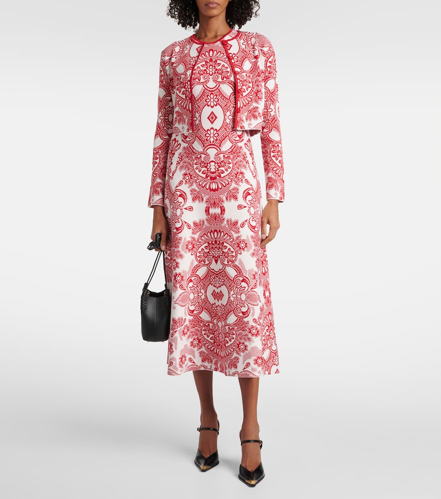 Paisley cropped cardigan