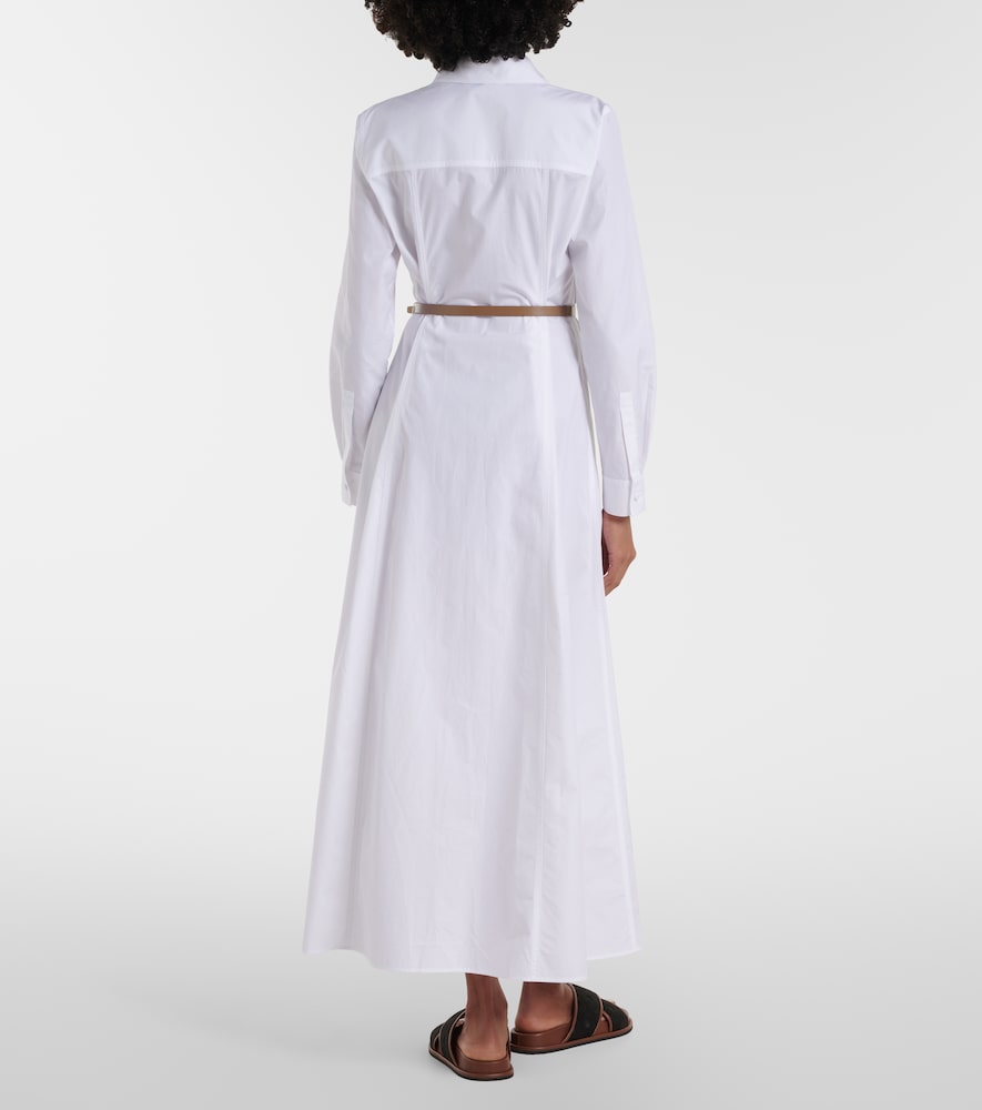 Adunco belted cotton poplin shirt dress