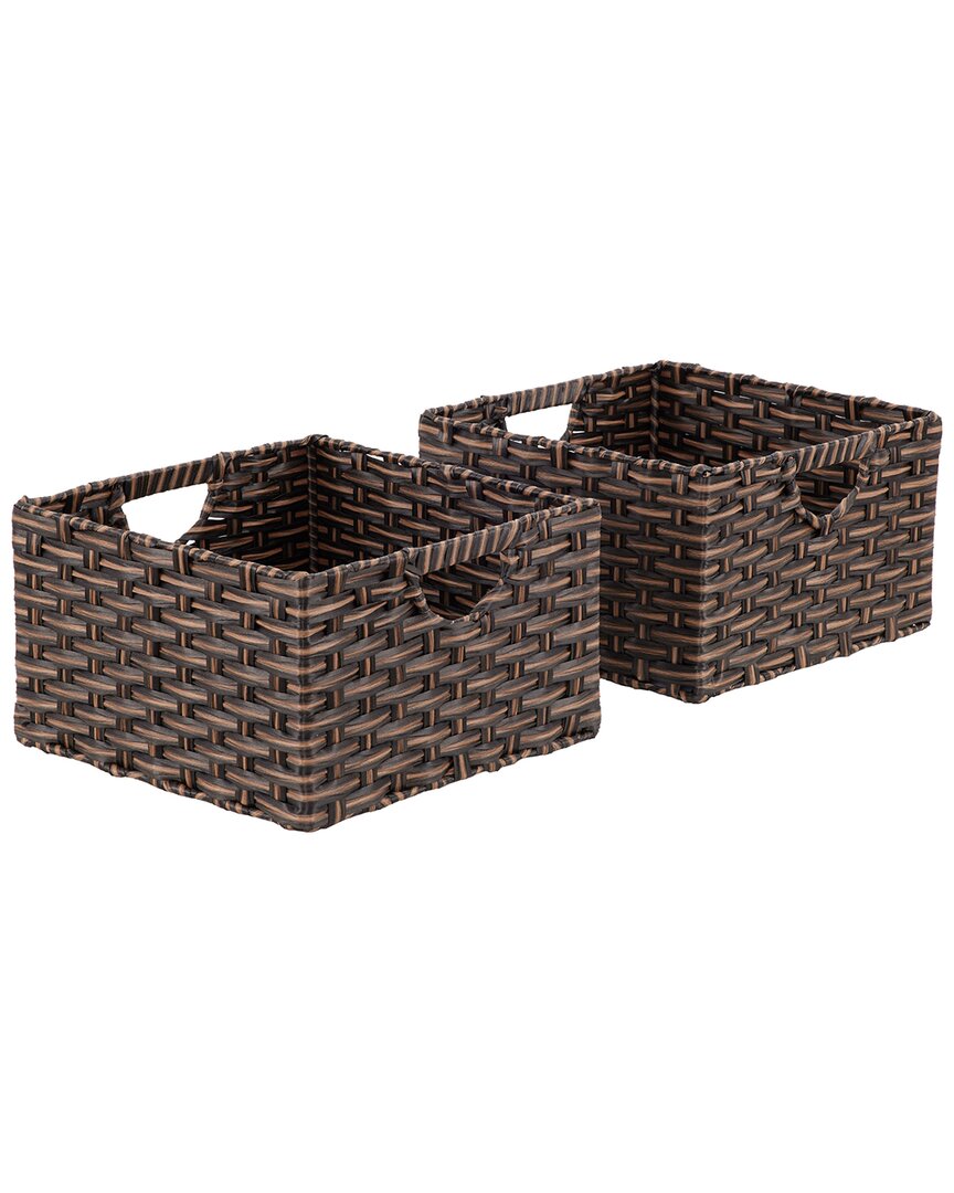 Seville Classics Pack of 2 Handwoven Baskets