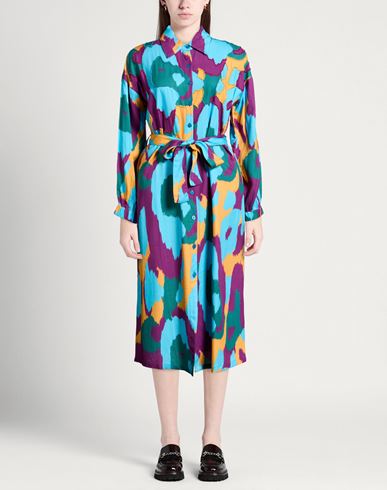 Woman Midi dress Azure Size M Viscose