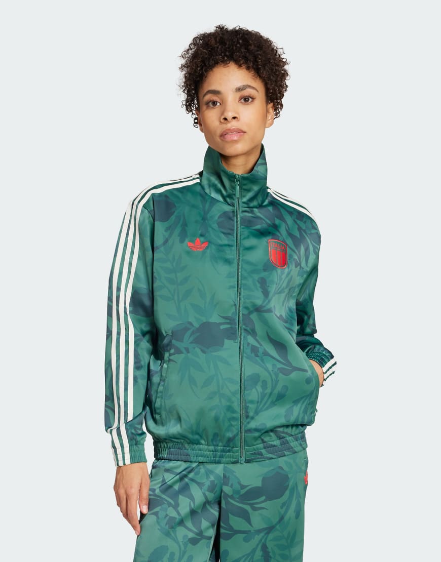 Italy track top in green
