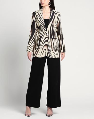 Woman Blazer Ivory Size 10 Polyester, Elastane