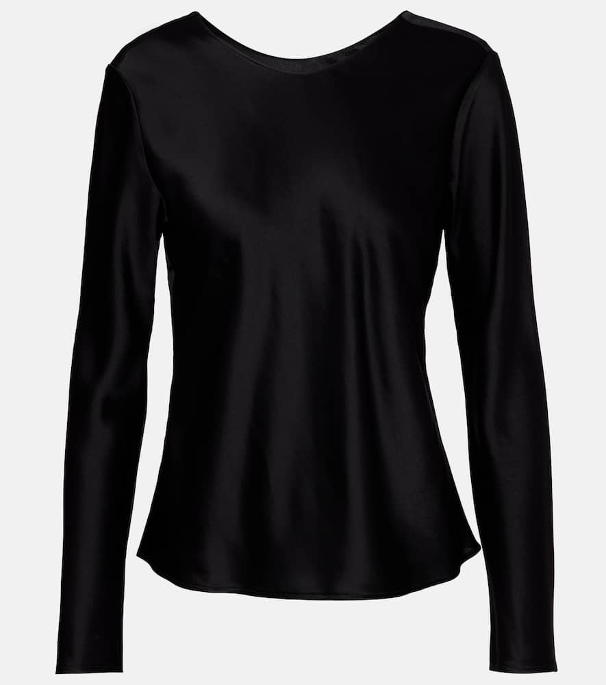 Barb draped satin top