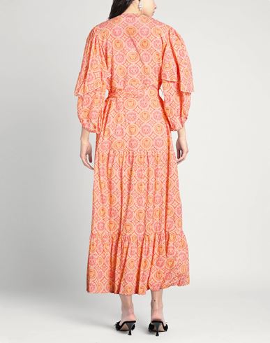 Woman Maxi dress Orange Size S Cotton