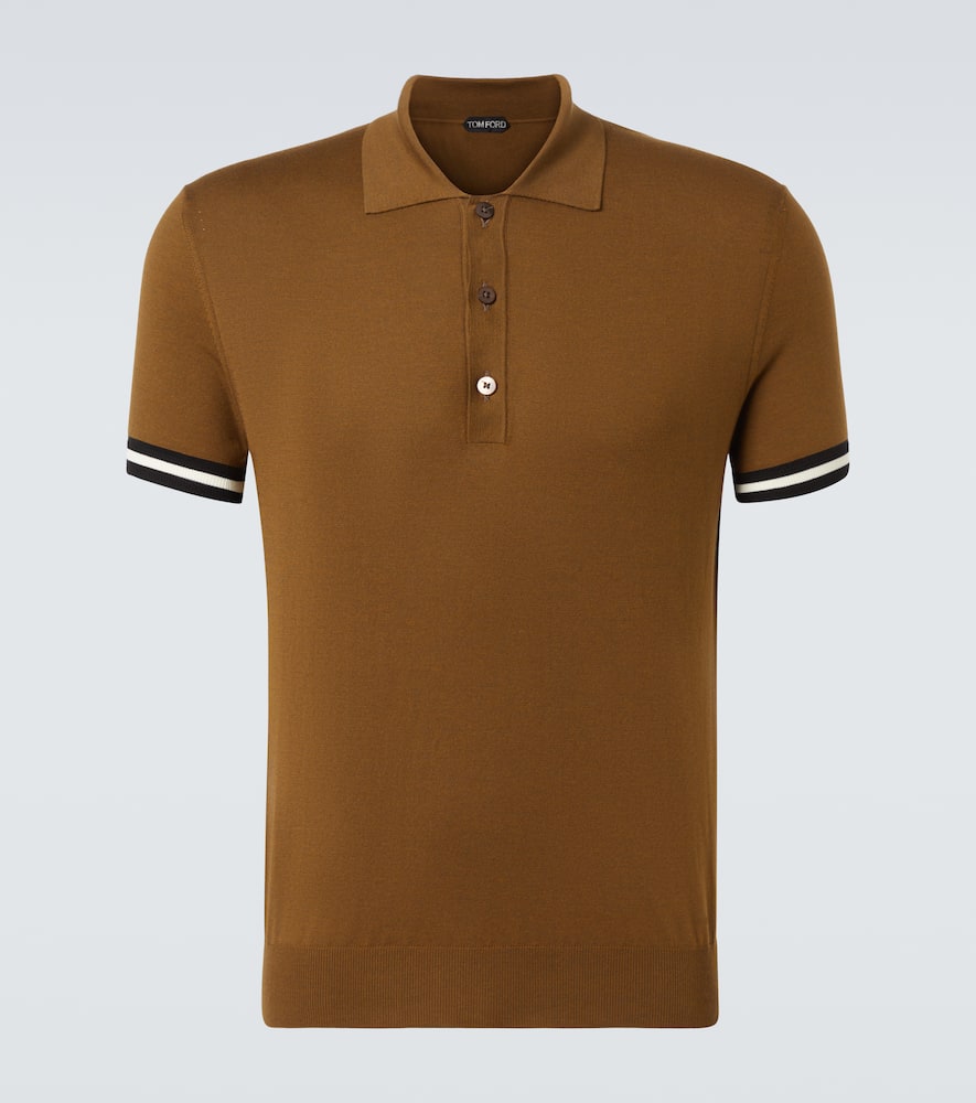 Cotton and silk polo shirt