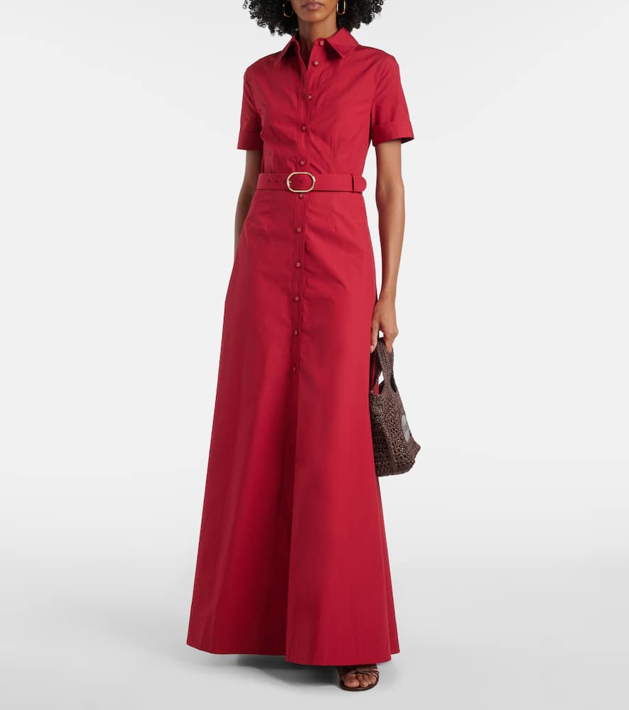 Cotton poplin shirt dress