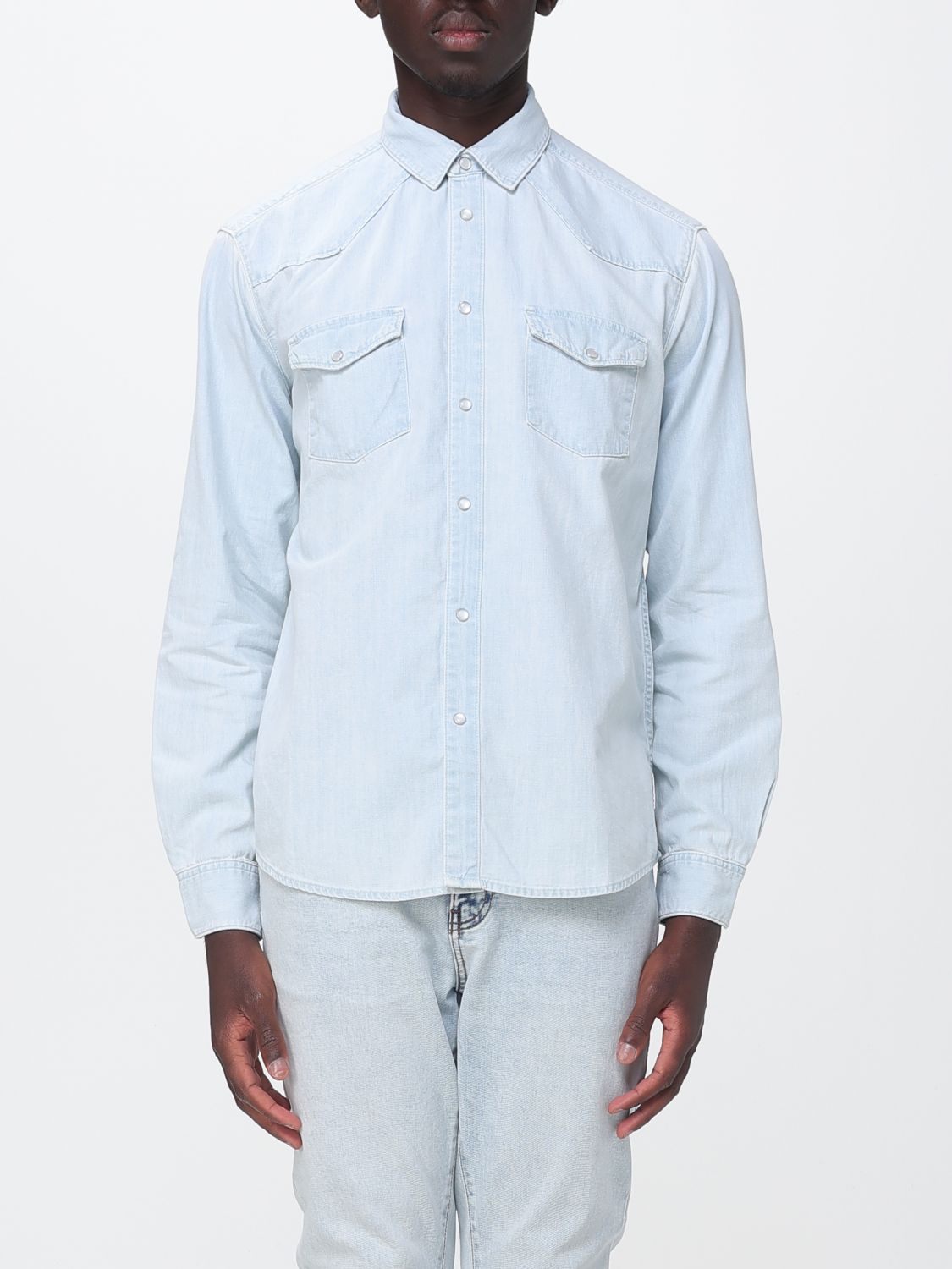 Shirt Men color Stone Washed