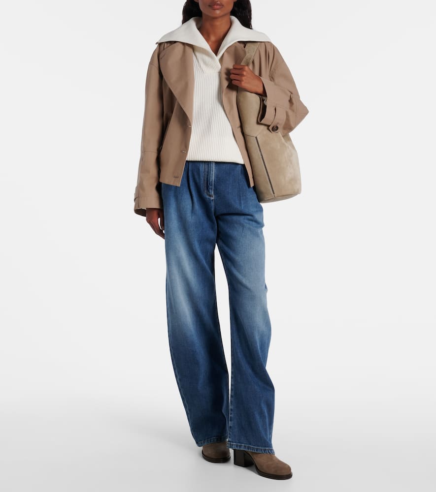 Wool, cashmere and silk sweater