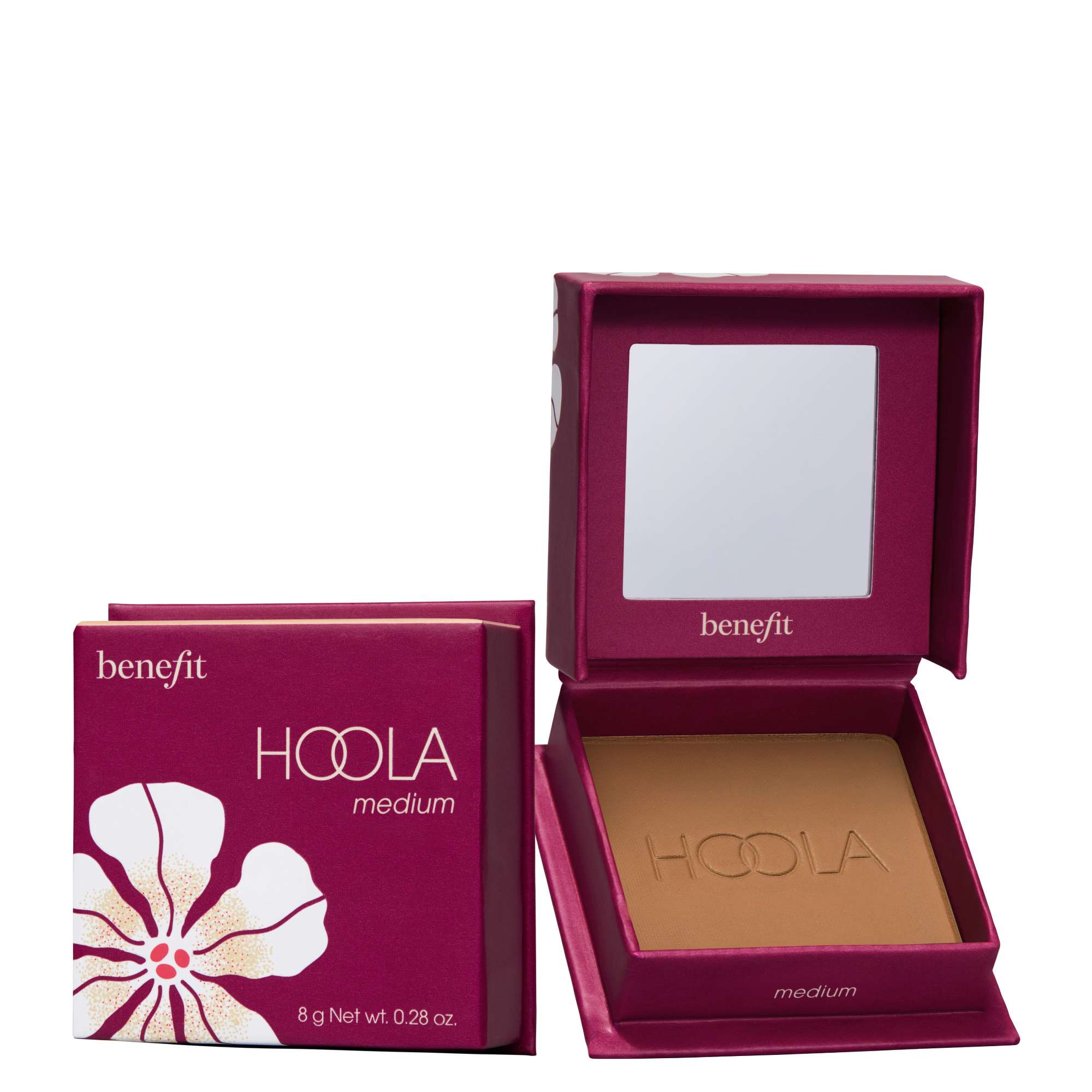 Benefit Womens Hoola Medium Matte Powder Bronzer - 8g for a Sun-Kissed Glow Silk - One