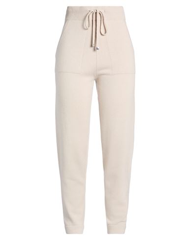 Woman Pants Beige Size M Wool, Cashmere