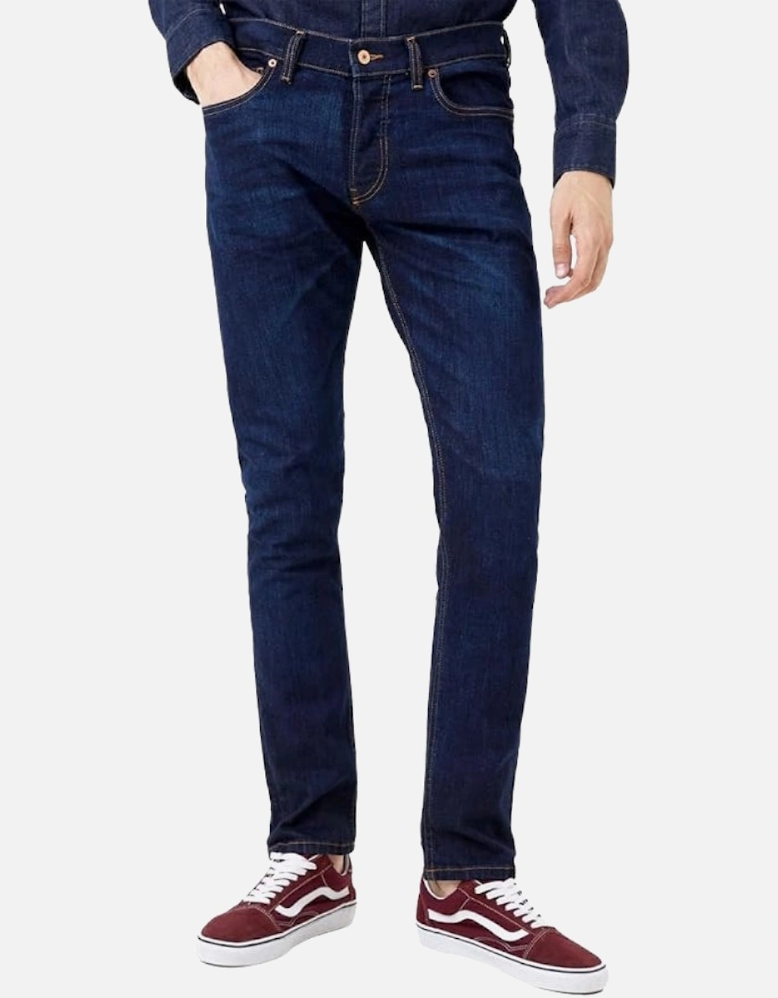 Men's Diesel D-Luster Plain Dark Blue Jeans - Navy - Size: 27/32