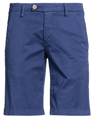 Man Shorts & Bermuda Shorts Slate blue Size 30 Cotton, Elastane