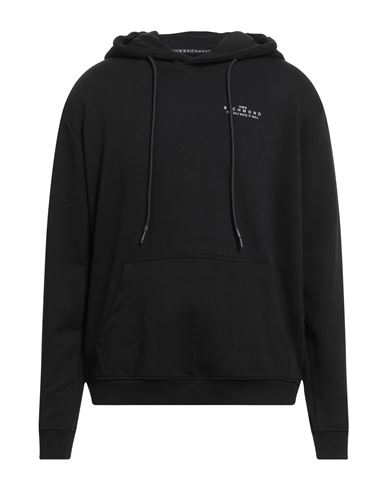 Man Sweatshirt Black Size L Cotton, Polyester
