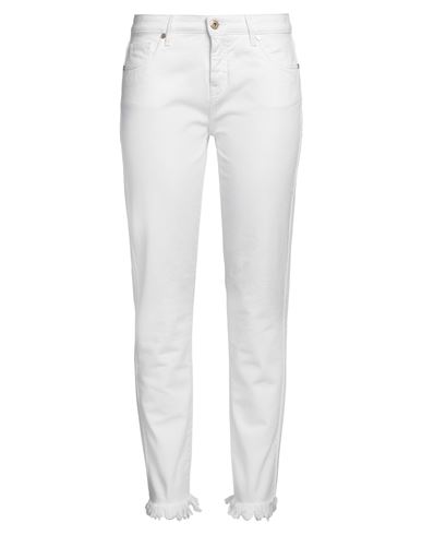 Trussardi Woman Pants White Size 24 Cotton