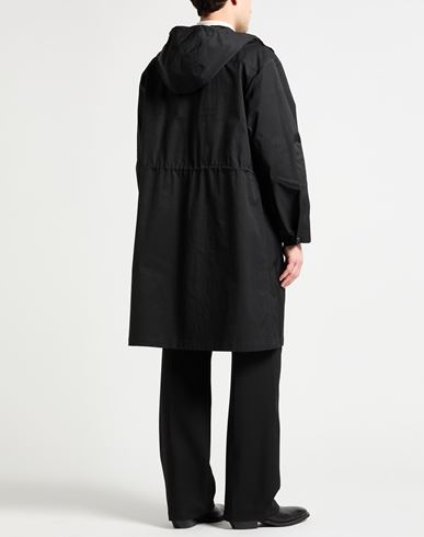 Man Overcoat & Trench Coat Black Size 40 Polyester, Elastomultiester, Leather