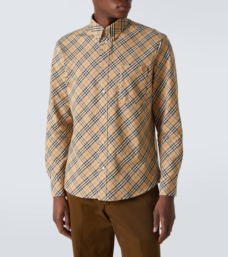 Check cotton poplin shirt