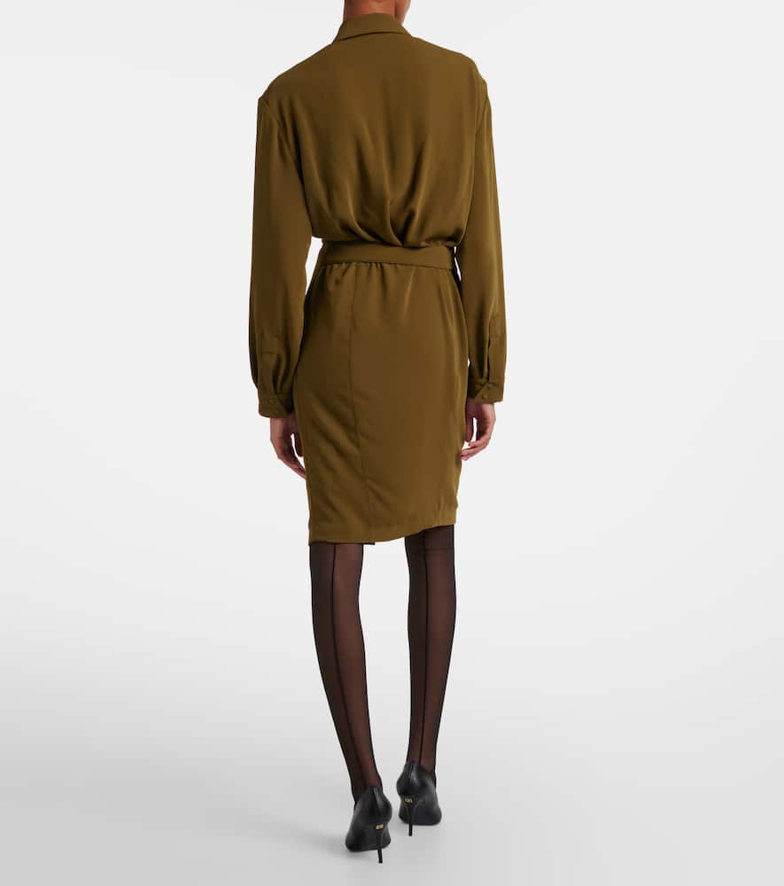 Re/edit Cow-boys crêpe twill shirt dress