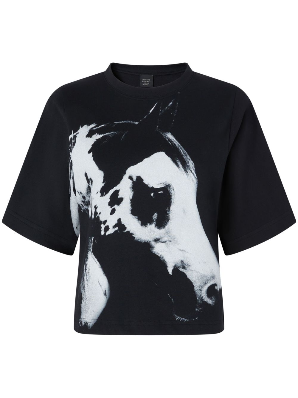 PINKO horse-print T-shirt - Black