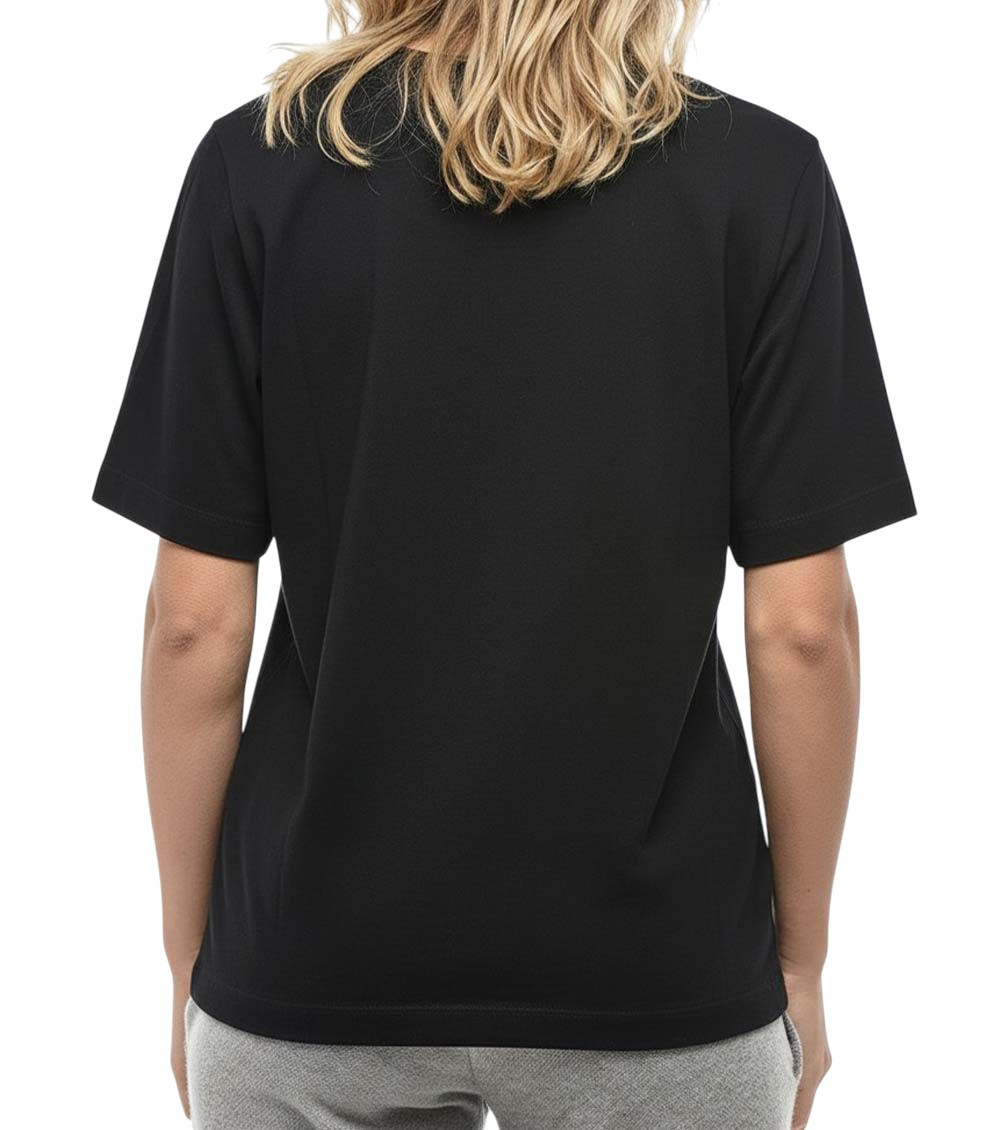 Black Graphic Crew Neck T-Shirt