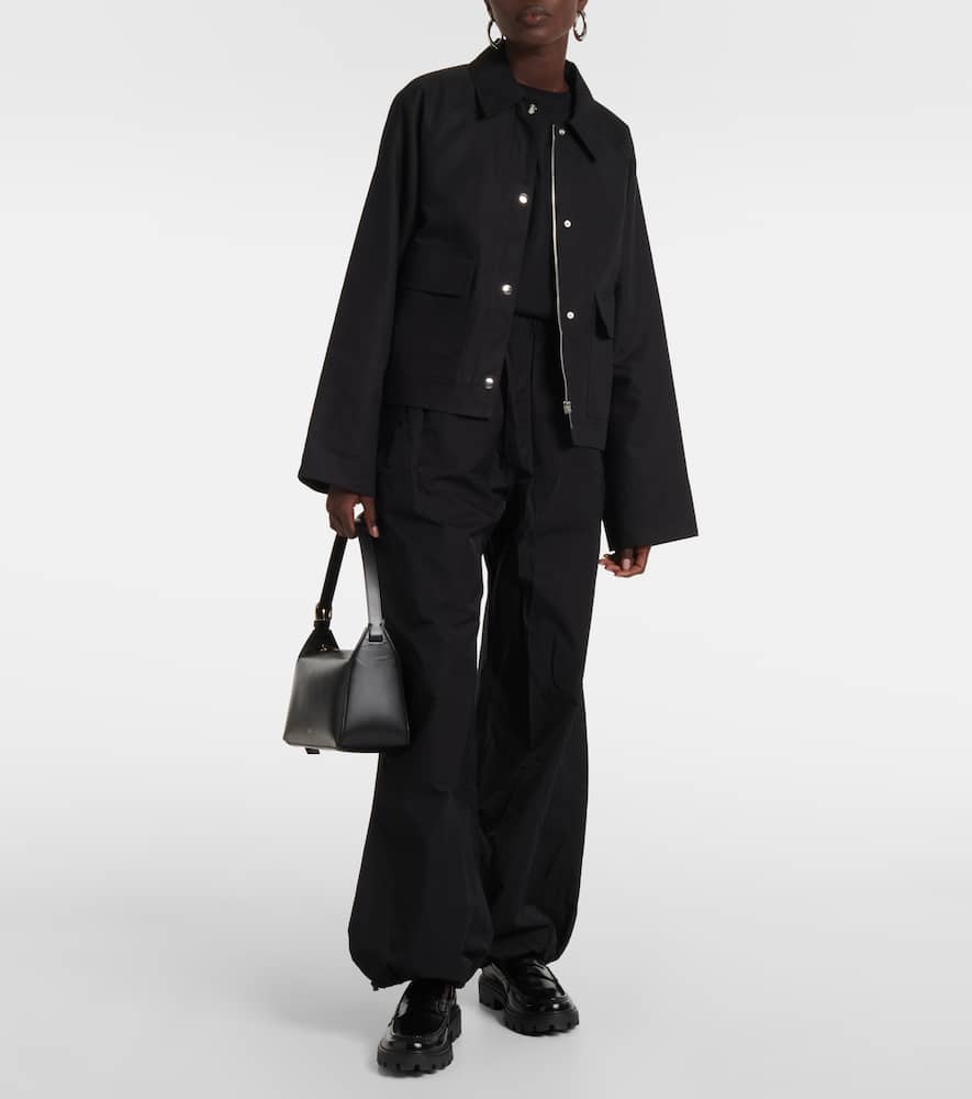 Wardrobe. NYC High-rise cotton-blend wide-leg pants