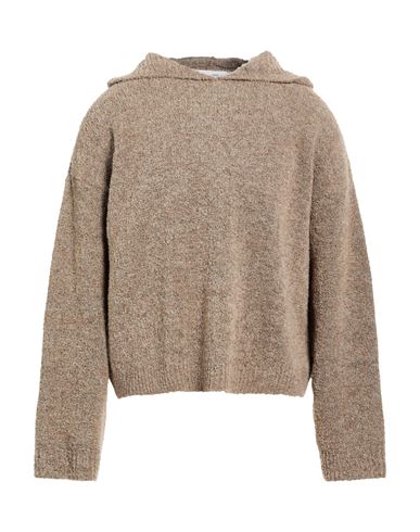 Man Sweater Light brown Size L Wool, Polyester, Acrylic